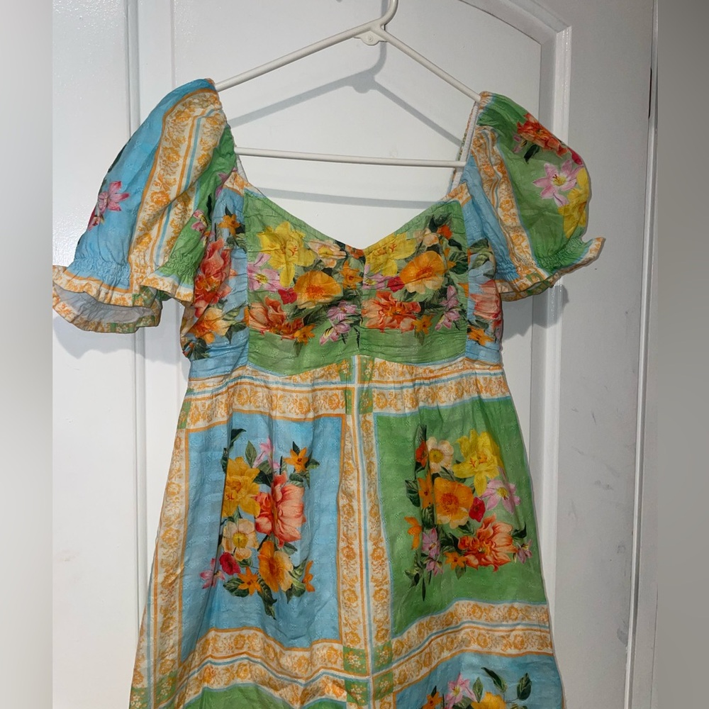 New! Show Me Your Mumu Annabelle Puff Sleeve Mini Dress 🌻 XL - Picture 9 of 14